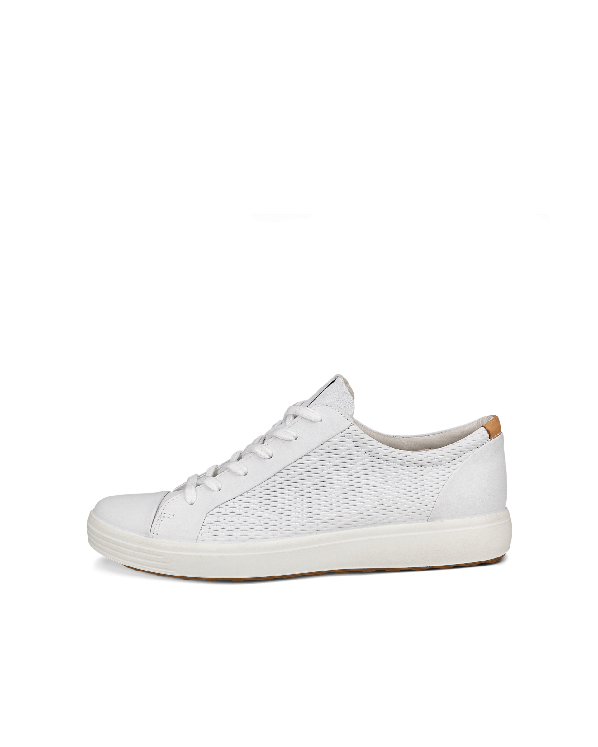 Men's ECCO® Soft 7 Leather Sneaker - White - Outside