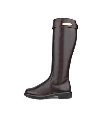 ECCO® Metropole Amsterdam bottes hautes en cuir pour femme - Brun - Outside