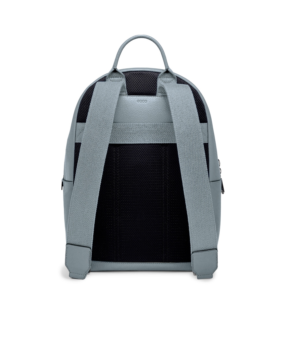 ECCO® Round Pack Leather Small Backpack - Grey - Back