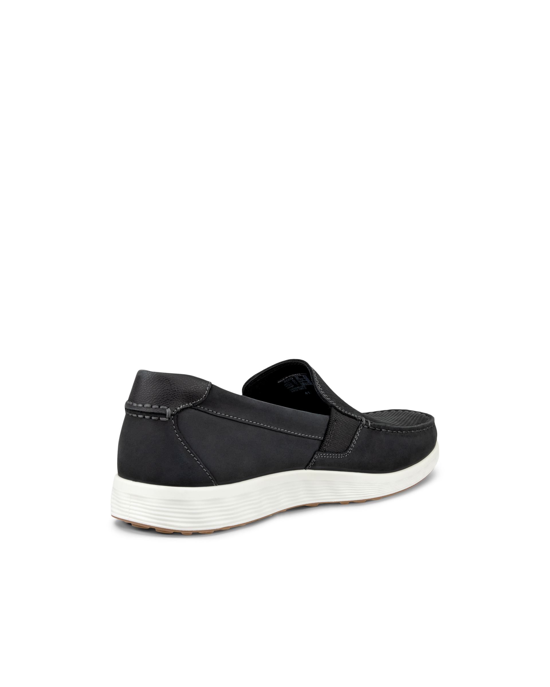 ECCO® S Lite Moc mocassins nubuck pour homme - Noir - Back