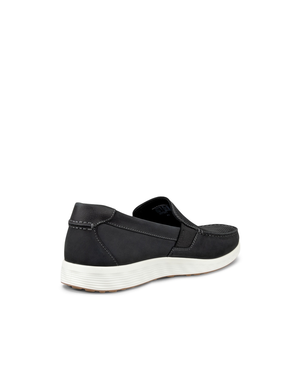 Men s ECCO S Lite Moc Nubuck Moccasin Black