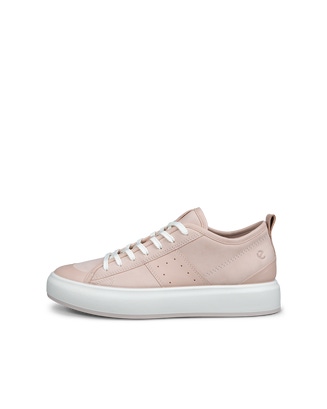 Women's ECCO® Street Ace Nubuck Sneaker - Pink - Outside