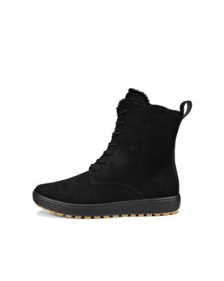 Women's ECCO® Soft 7 Tred Nubuck Mid-Cut Boot - Black - Outside