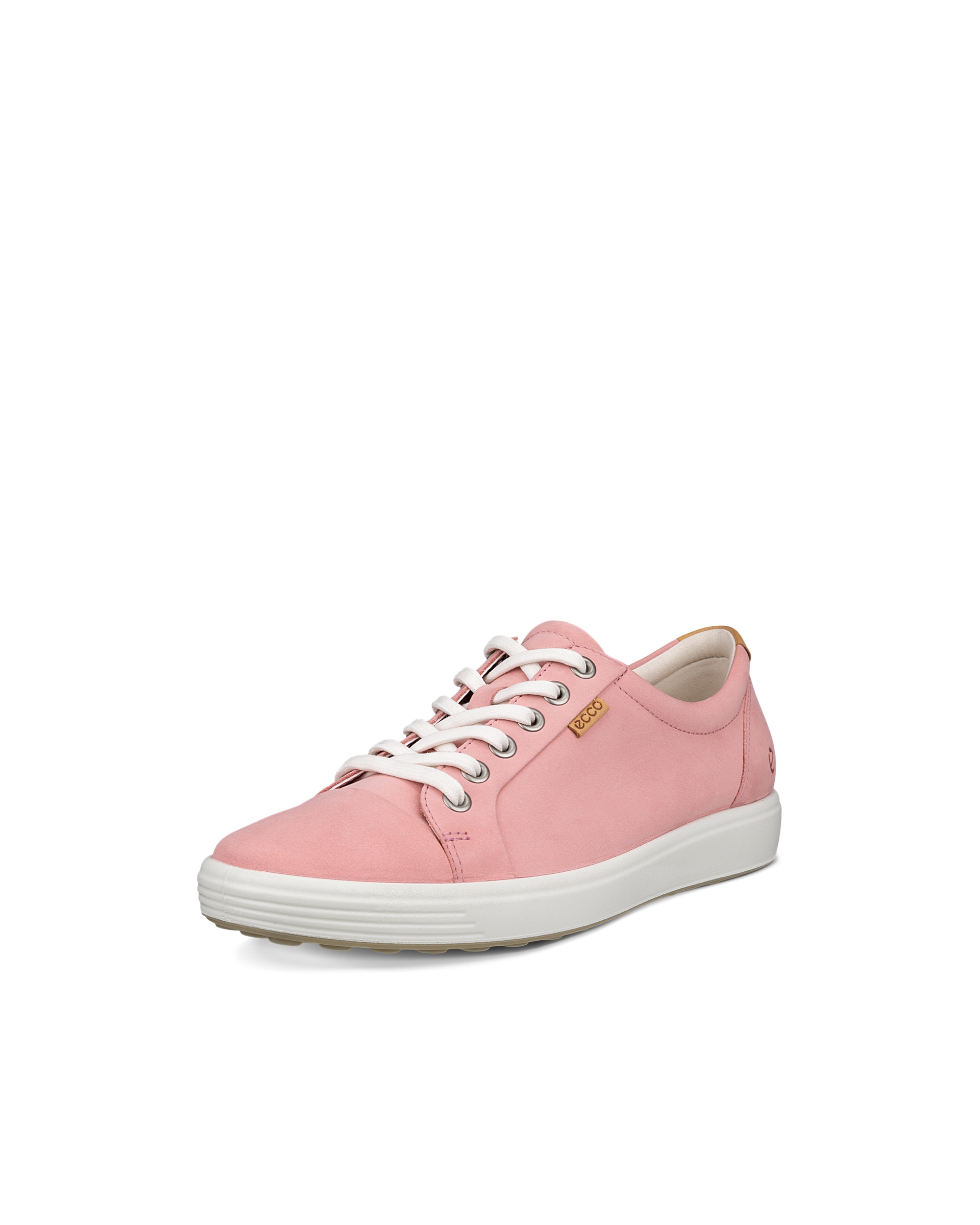 Women's ECCO® Soft 7 Nubuck Sneaker - Pink - Main