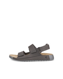 Sandalias con dos tiras de piel ECCO® Cozmo para hombre - Gris - Outside