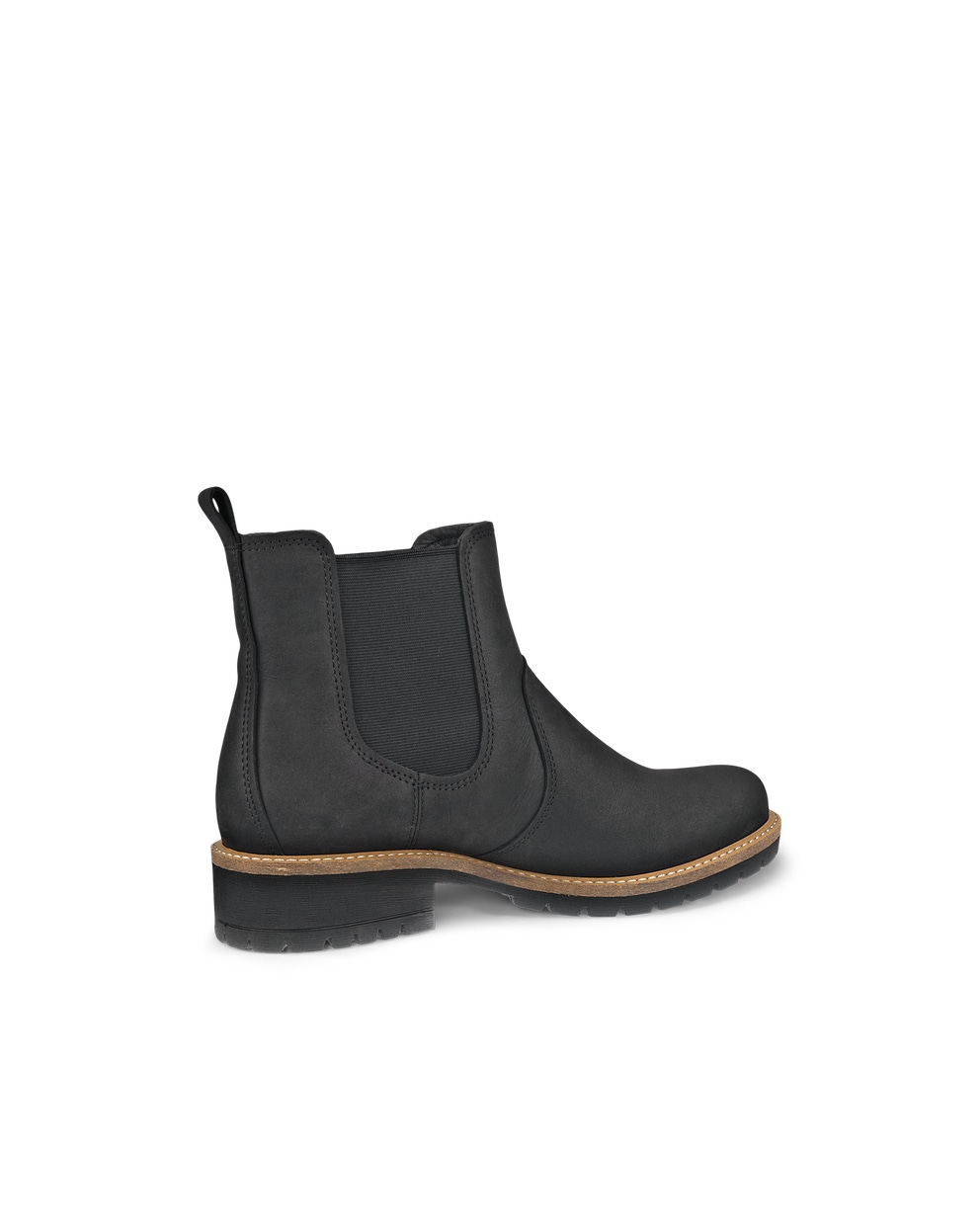 Women's ECCO® Elaina Nubuck Chelsea Boot - Black - Back