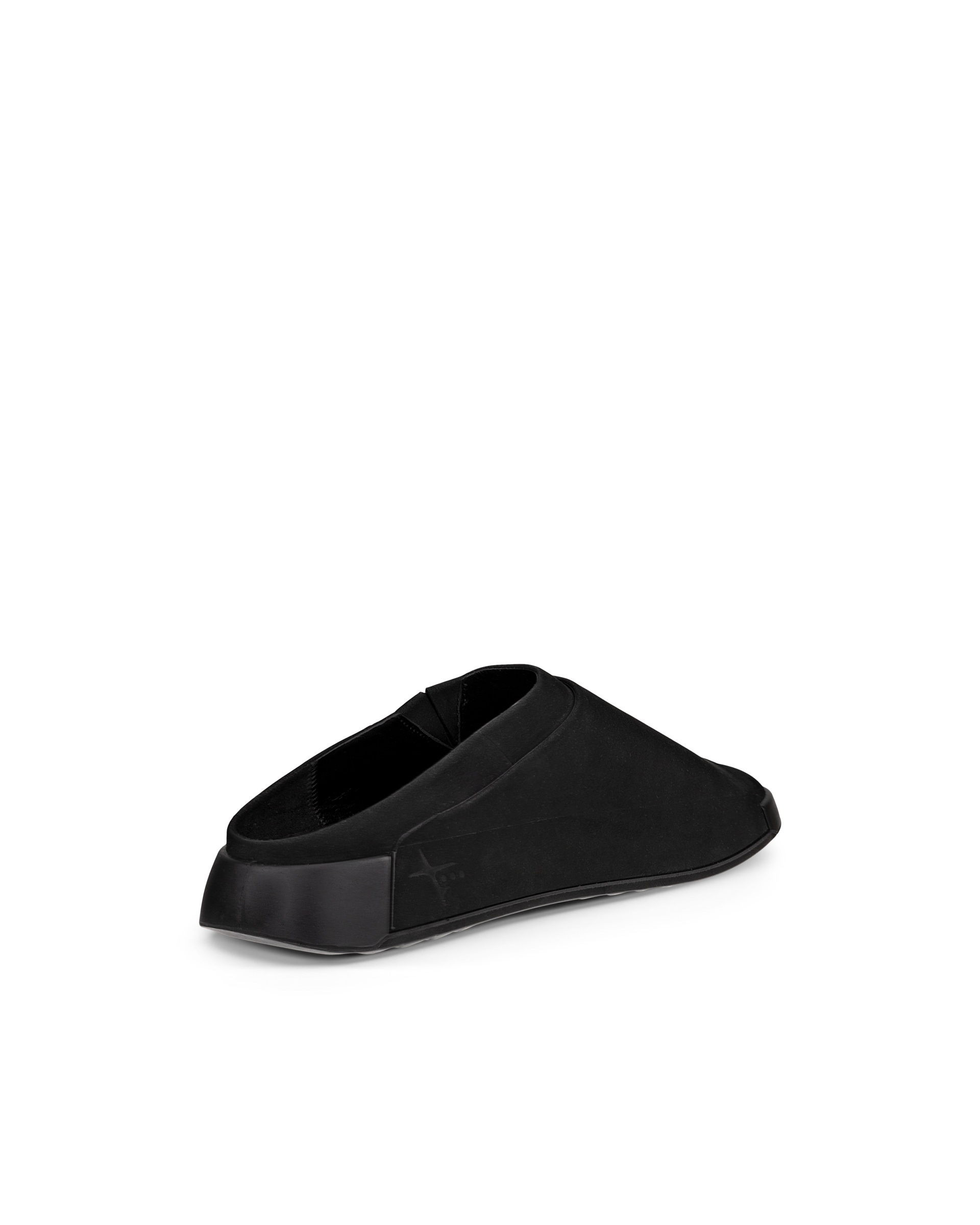 Men's ECCO® Cozmo Shoe Nubuck Mule Sandal - Black - Back