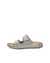 Men's ECCO® Cozmo Nubuck Two-Strap Sandal - Grey - Outside