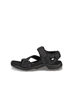 Men's ECCO® Offroad Nubuck Hiking Sandal - Black - Outside