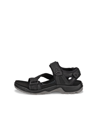 Men's ECCO® Offroad Nubuck Hiking Sandal - Black - Outside