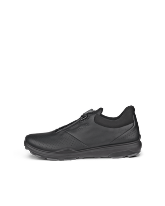 Men's ECCO® Golf BIOM Hybrid 3 Leather Shoe - Black - Outside