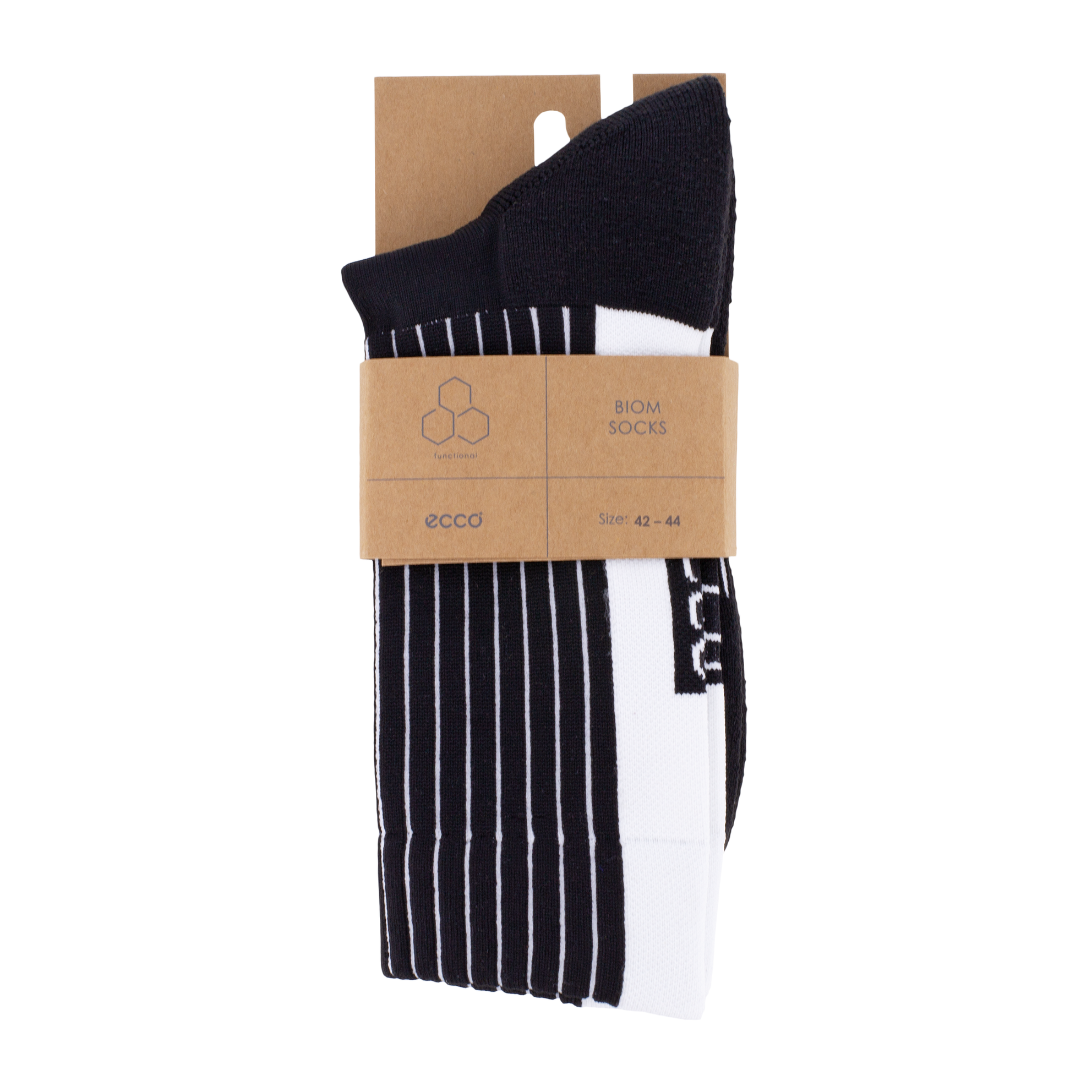 ECCO® Biom chaussettes mi-hautes unisex - Noir - Detail-1