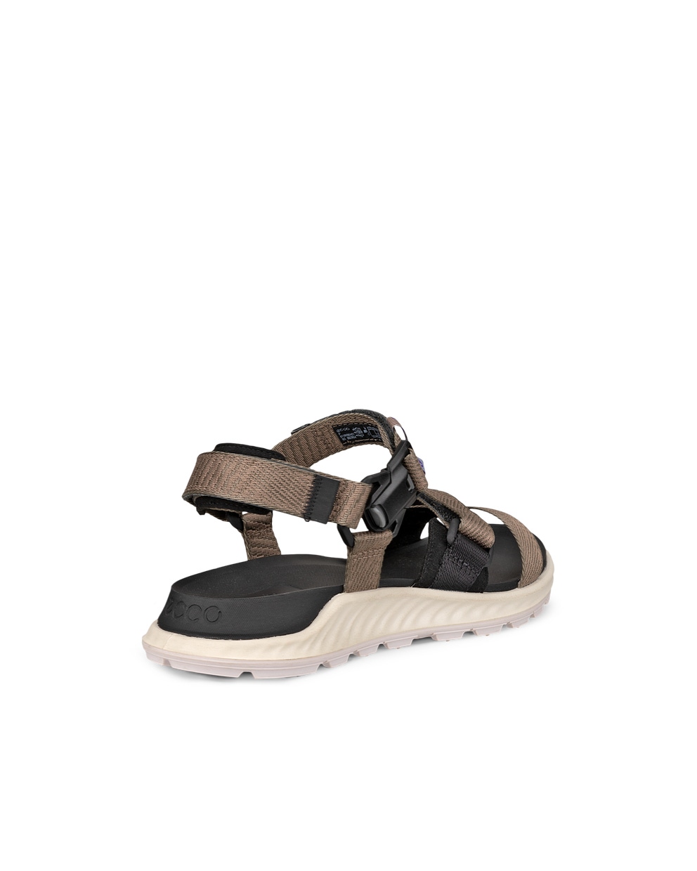 Sandalias de tela ECCO® Exowrap para mujer - Beis - Back