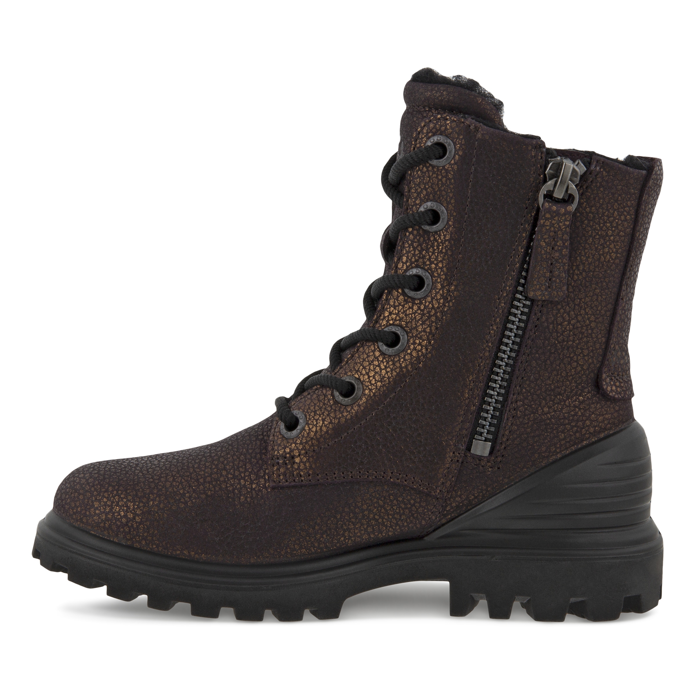 Botas de caña media de piel con cordones ECCO® Tredtray para niño/a - Morado - Inside