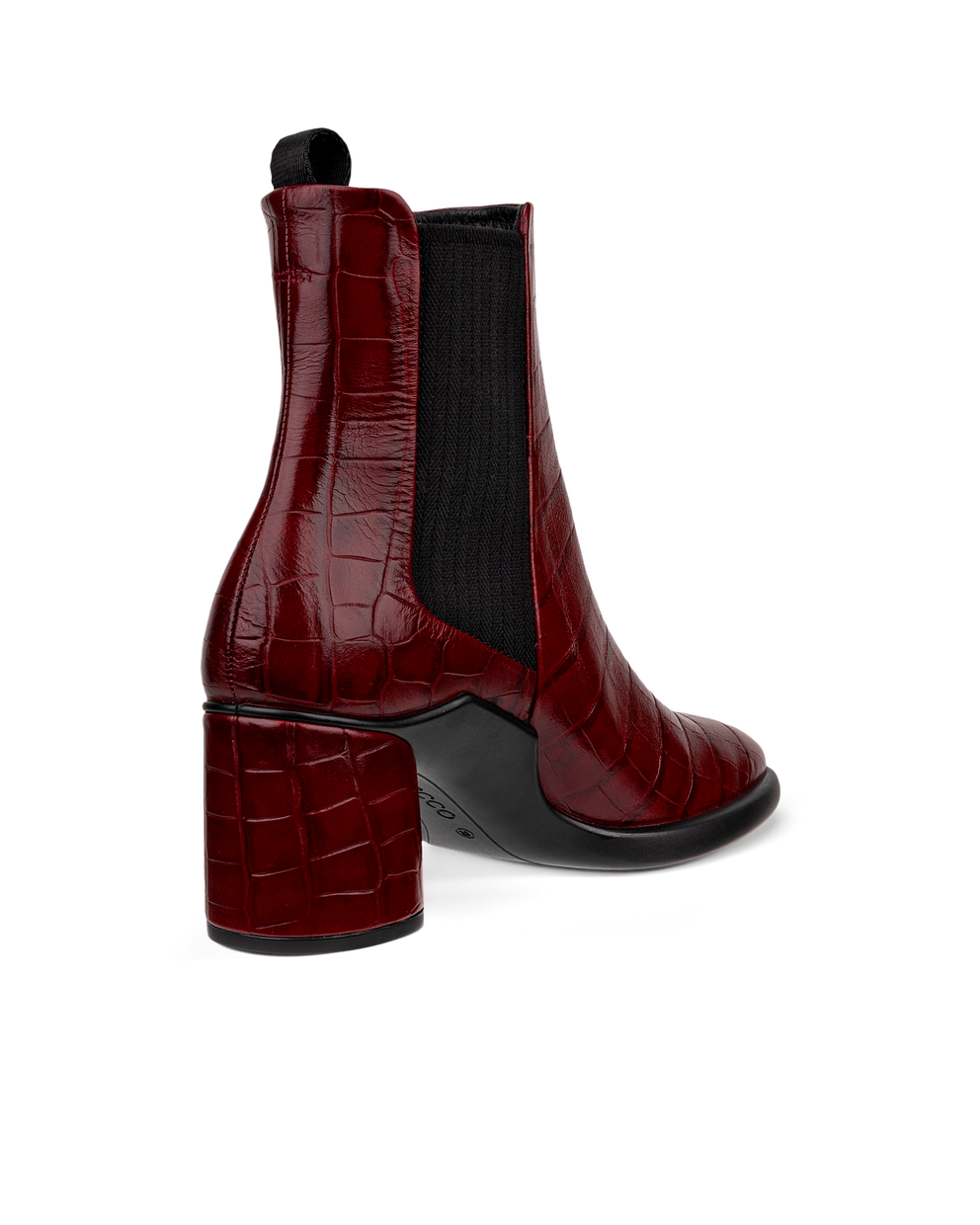 Botas Chelsea de piel ECCO® Sculpted LX 55 para mujer - Rojo - Back