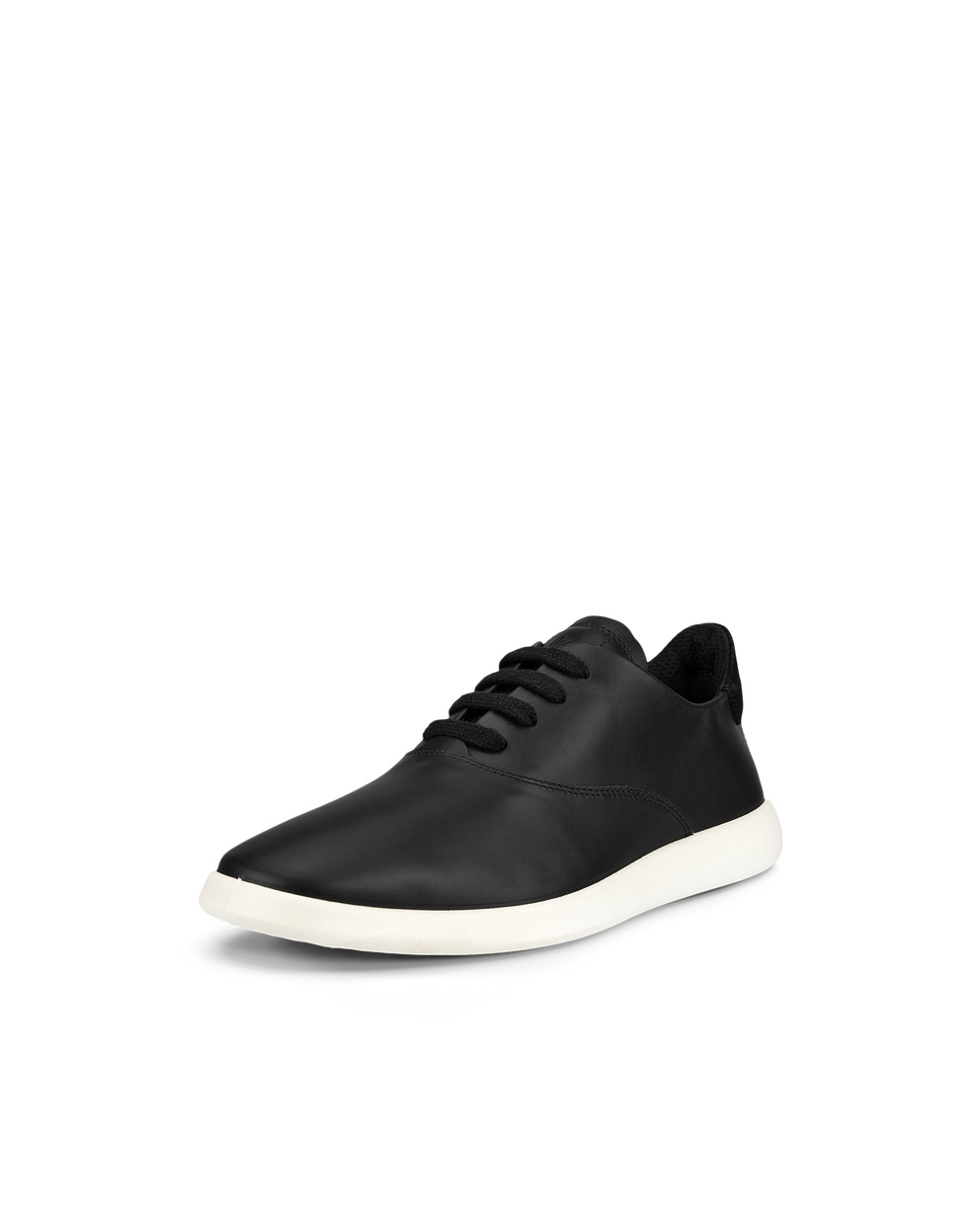 Women's ECCO® Minimalist Leather Lace-Up Shoe - Black - Main