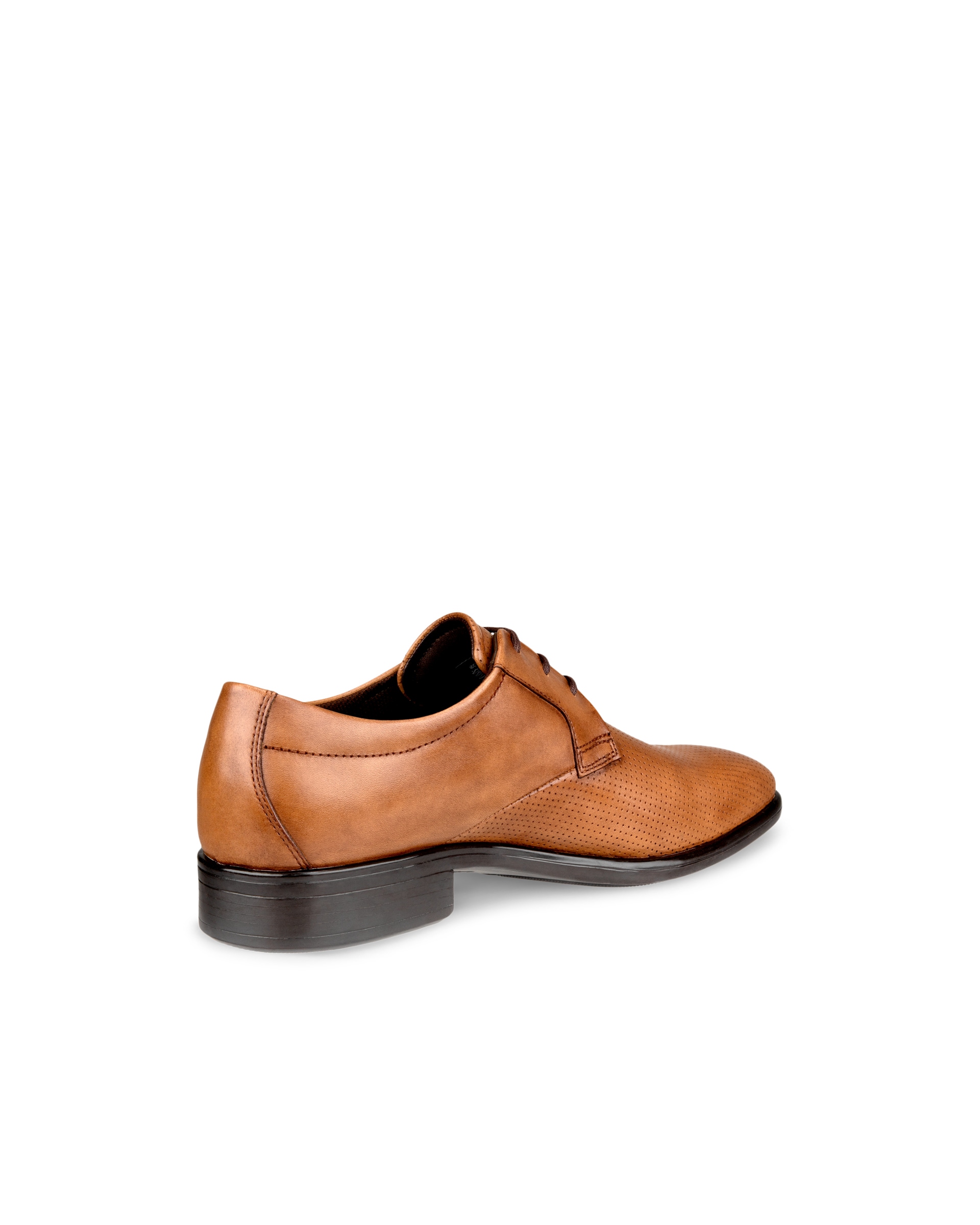 ECCO Men's Citytray Leather Derby Shoes - Brown - Back