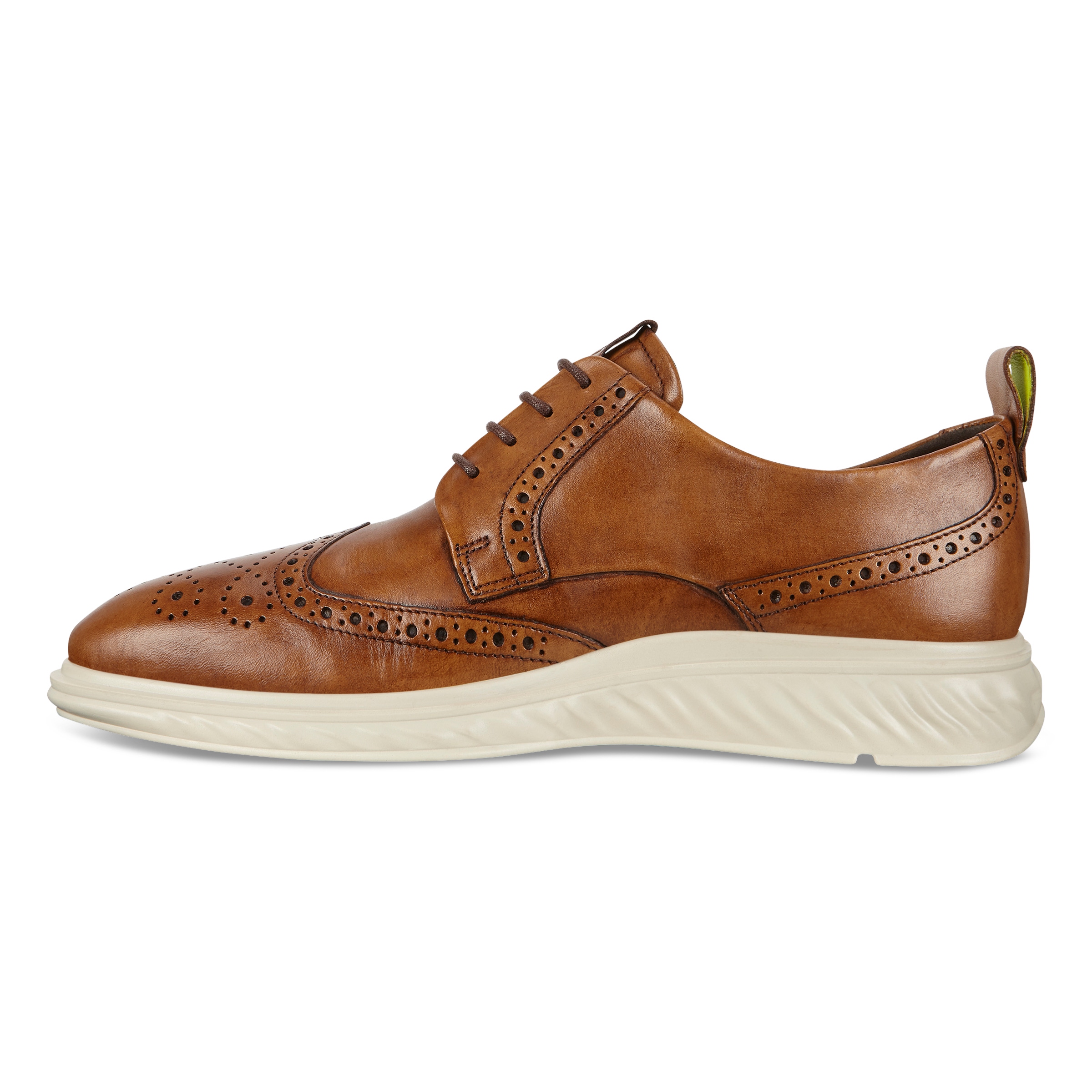 ECCO ST.1 Hybrid Lite Wingtip Brogue Shoes - Brown - Inside