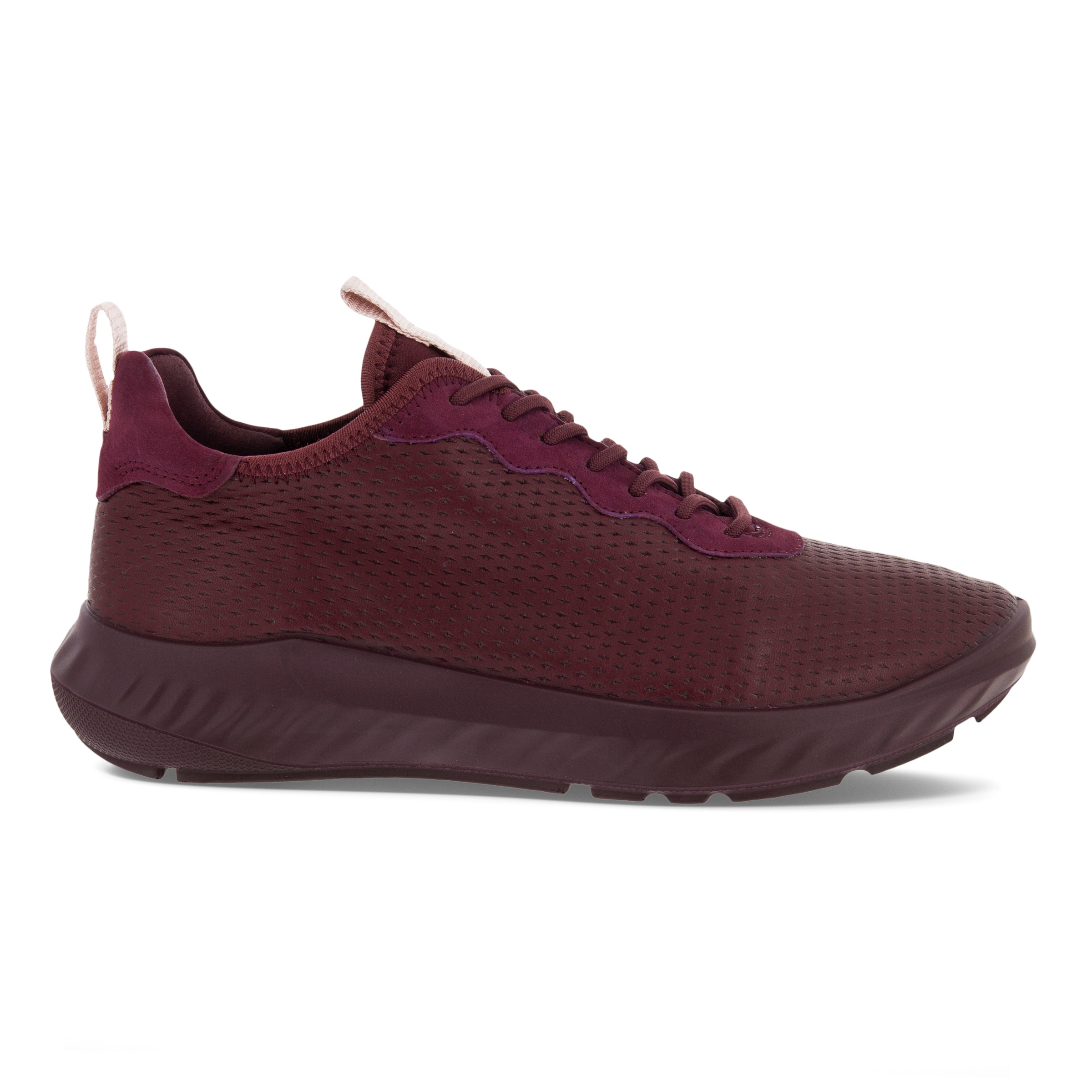 ECCO Women's Ath-1F Street Style Leather Sneakers - Red - Outside