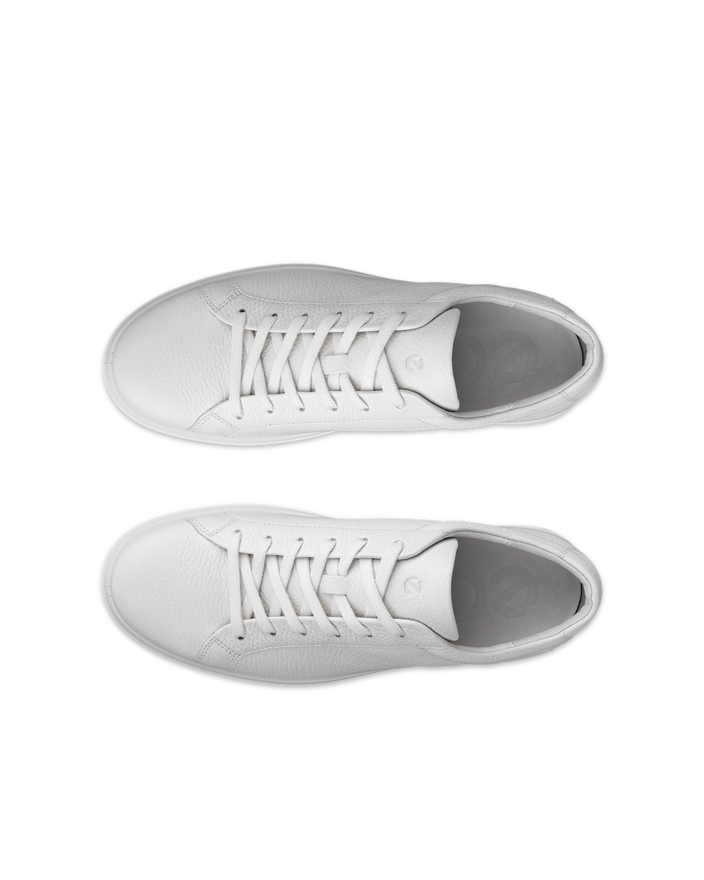 ECCO® Soft 60 baskets en cuir pour homme - Blanc - Top left pair