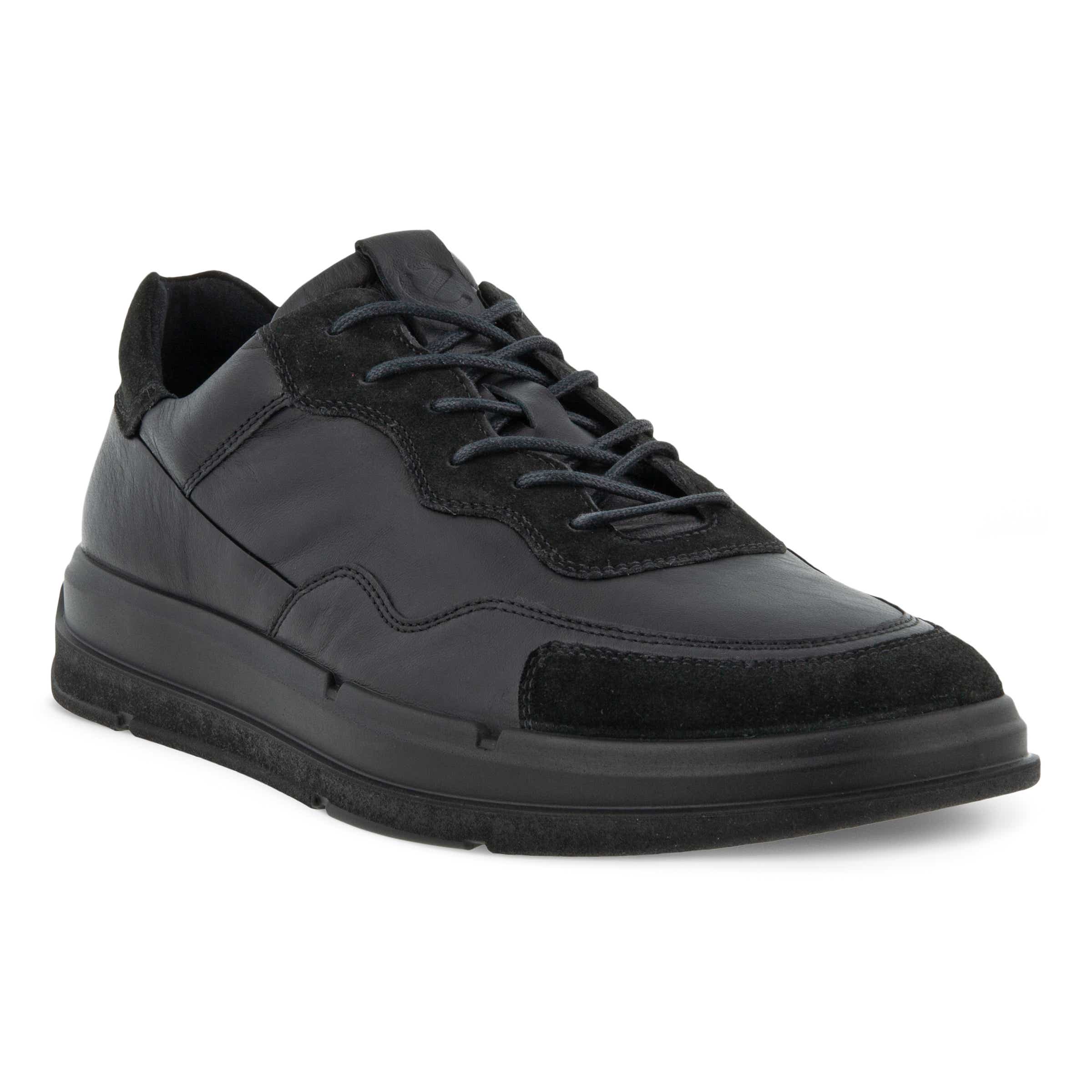 ECCO Soft X メンズ レザースニーカー - 黒 - Main
