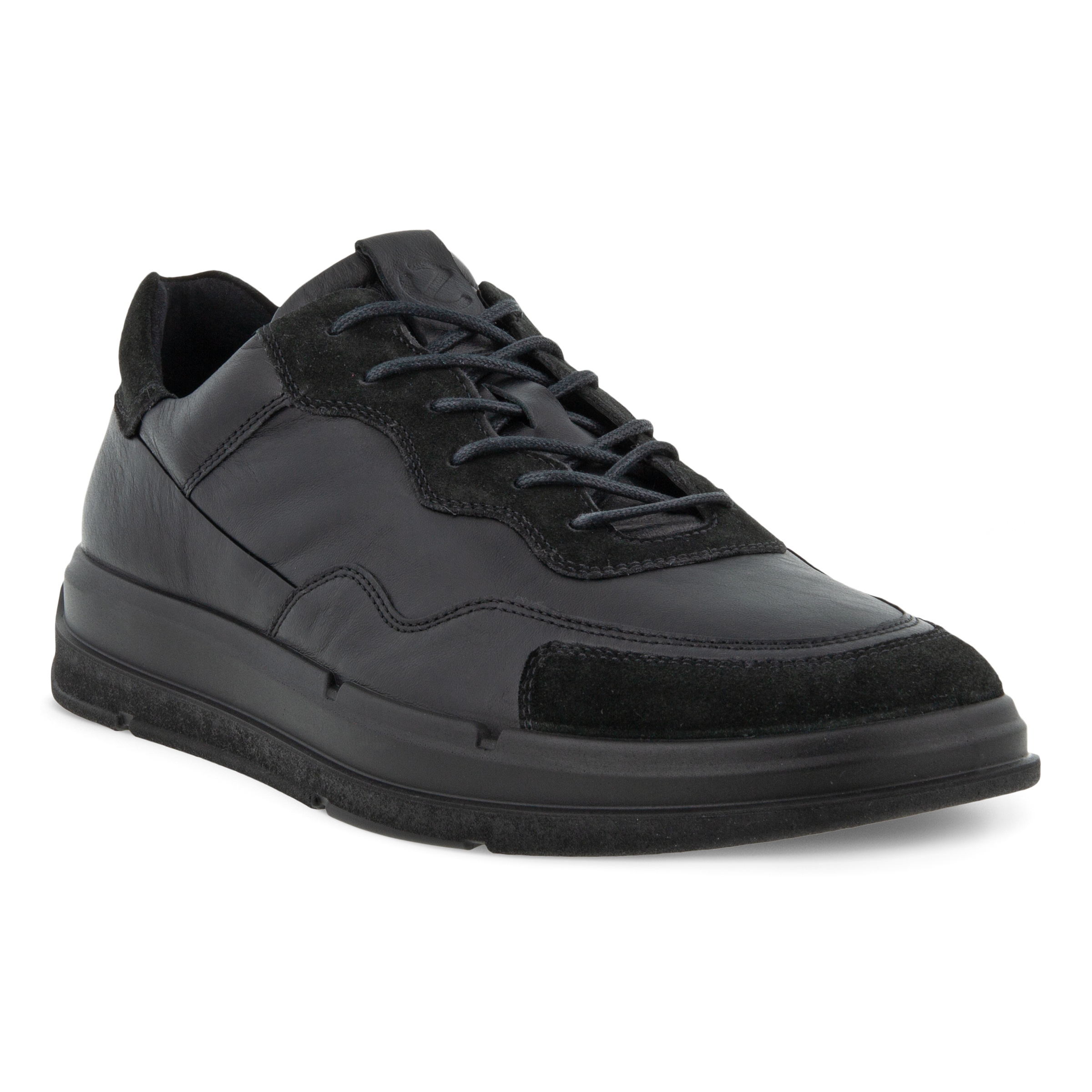 ECCO Soft X メンズ レザースニーカー - 黒 - Main