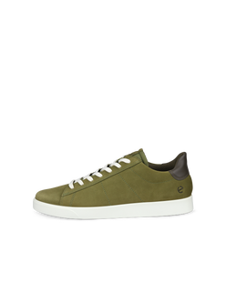 Men's ECCO® Street Lite Nubuck Sneaker - Green - Outside