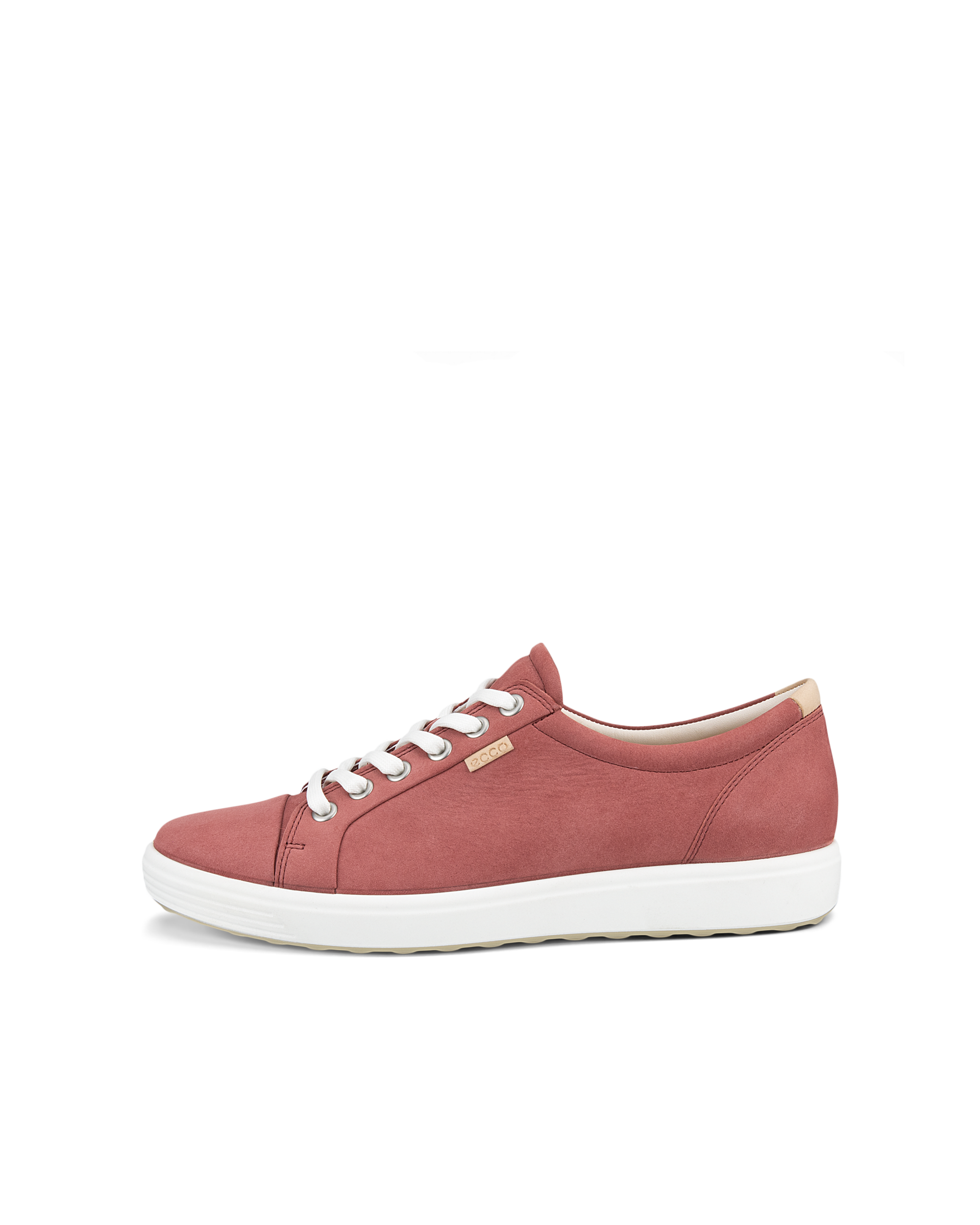 Zapatillas de nobuk ECCO® Soft 7 para mujer - Rojo - Outside