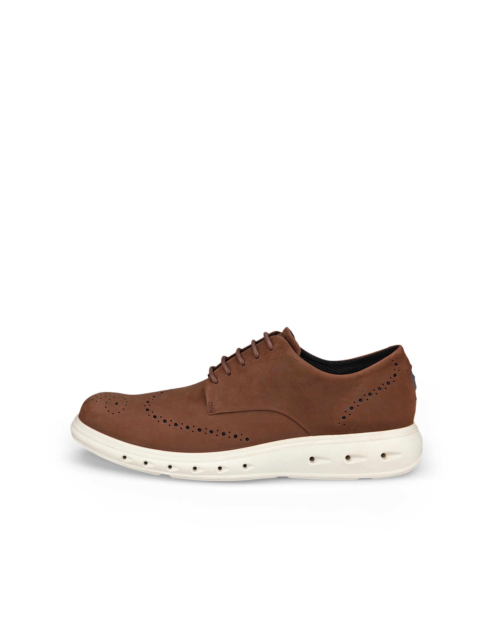 ECCO Hybrid 720 メンズ ヌバックGore-Texダービーシューズ - 茶色 - Outside