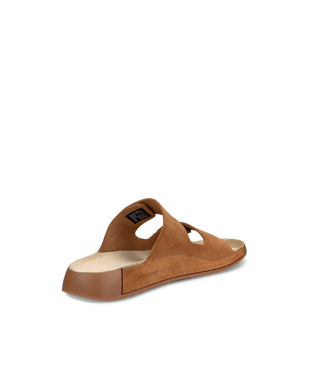 Men's ECCO® Cozmo Nubuck Two Strap Sandal - Brown - Back