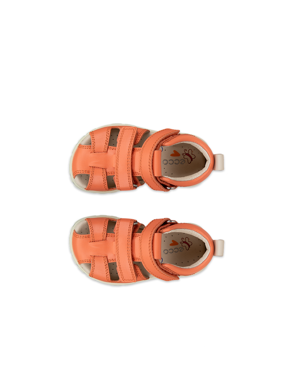 ECCO® Mini Stride fisherman’i nahast sandaalid lastele - Oranž - Top left pair