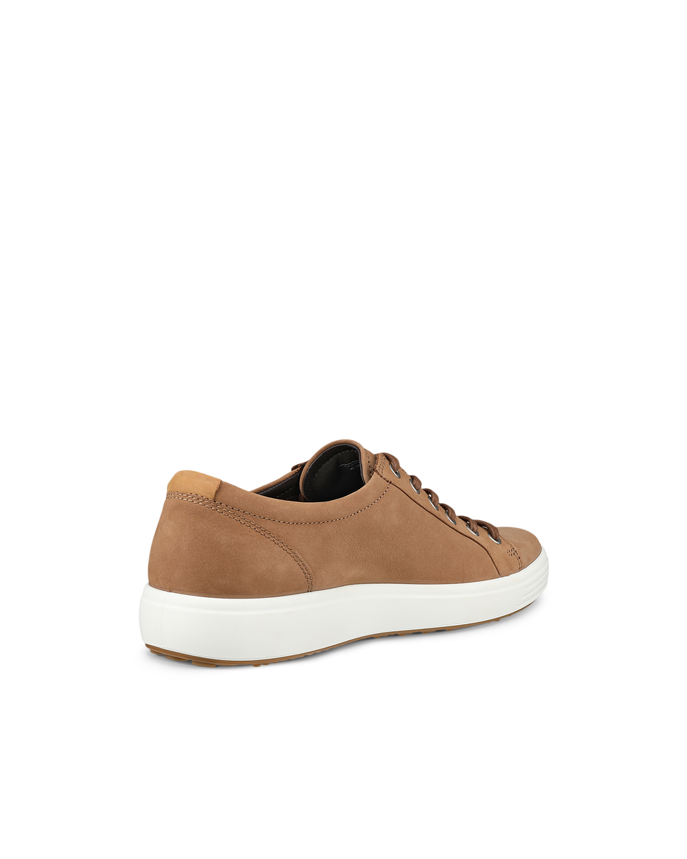 Men's ECCO® Soft 7 Nubuck Sneaker - Brown - Back