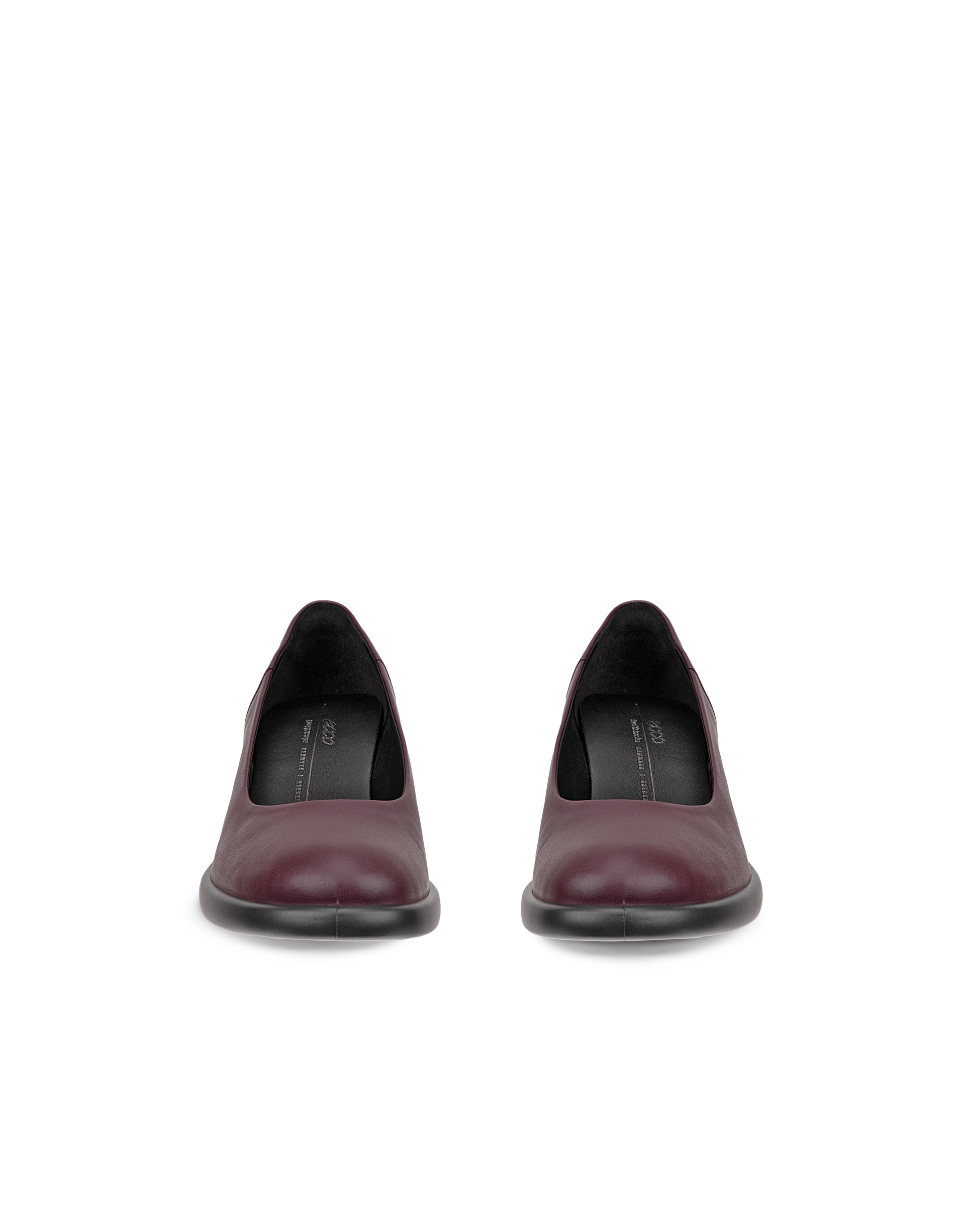 ECCO® Sculpted LX 35 escarpins en cuir à talon carré pour femme - Violet - Front pair