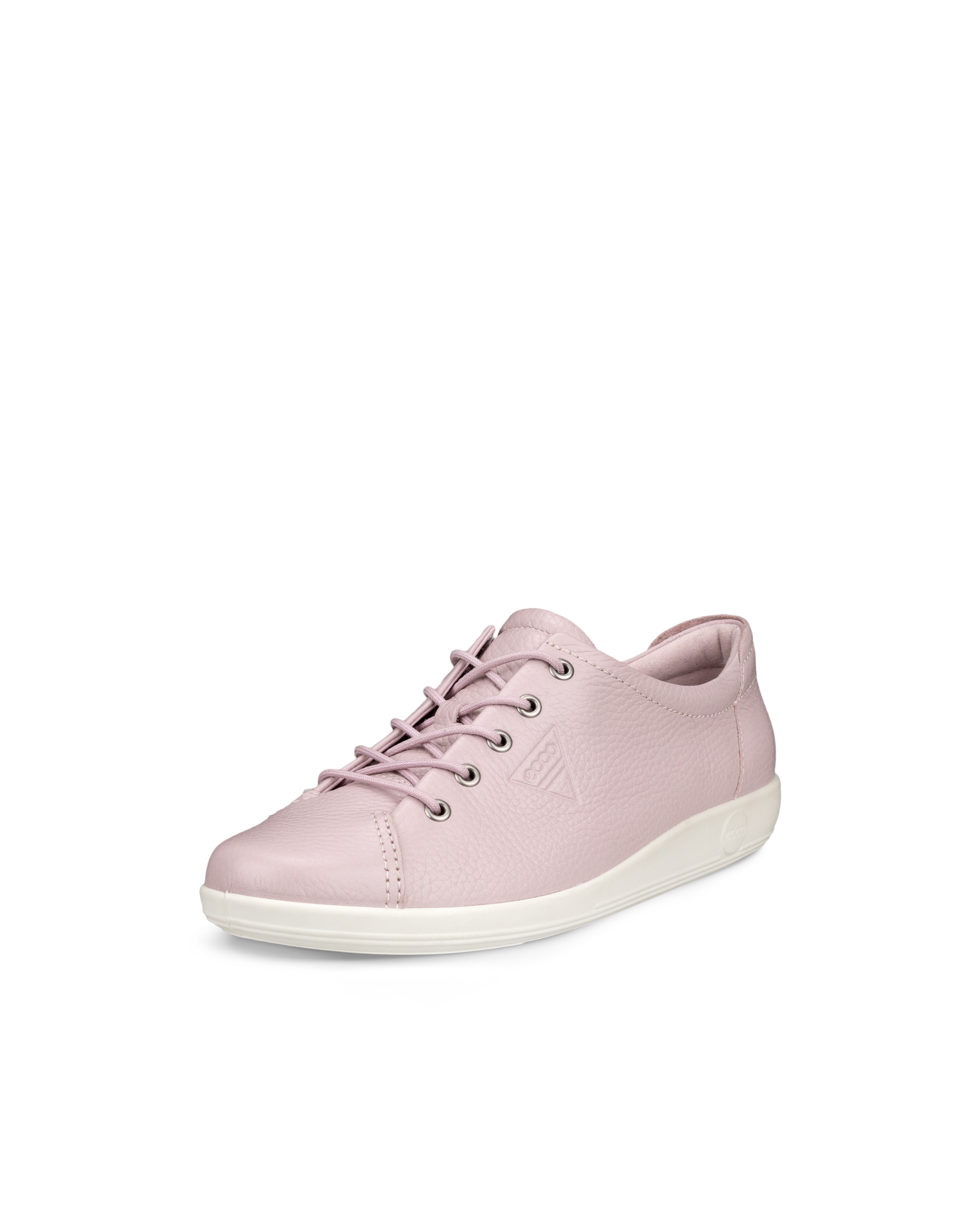 ECCO® Soft 2.0 chaussures de marche en cuir pour femme - Rose - Main