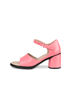 Women's ECCO® Sculpted Sandal LX 55 Leather Heeled Sandal - Pink - Outside