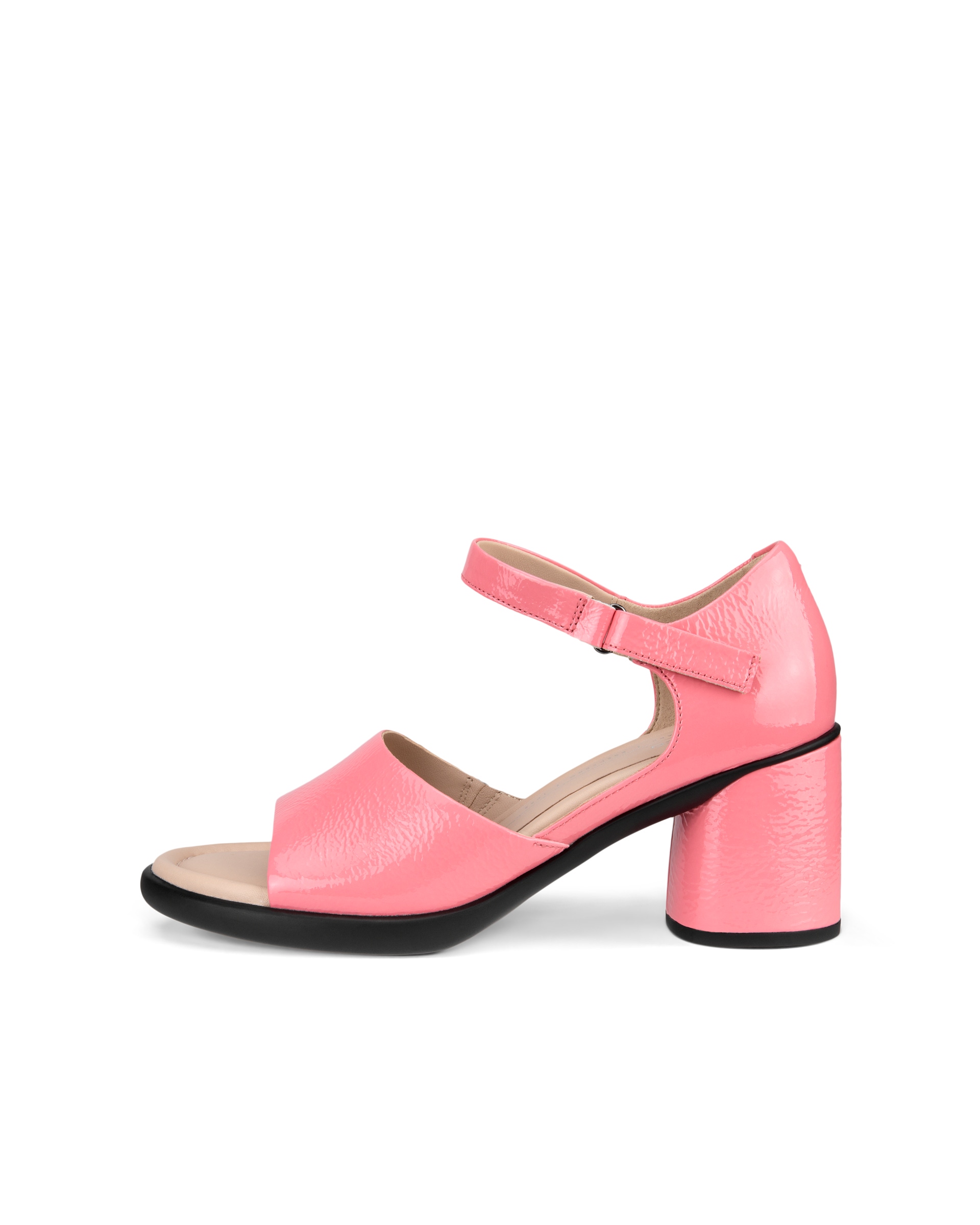 Women's ECCO® Sculpted Sandal LX 35 Leather Heeled Sandal - Pink - Outside