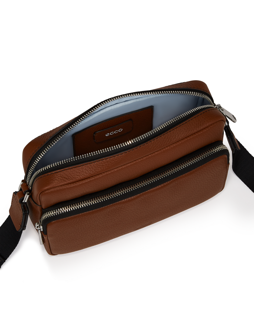 ECCO® Leather Camera Bag - Brown - Inside