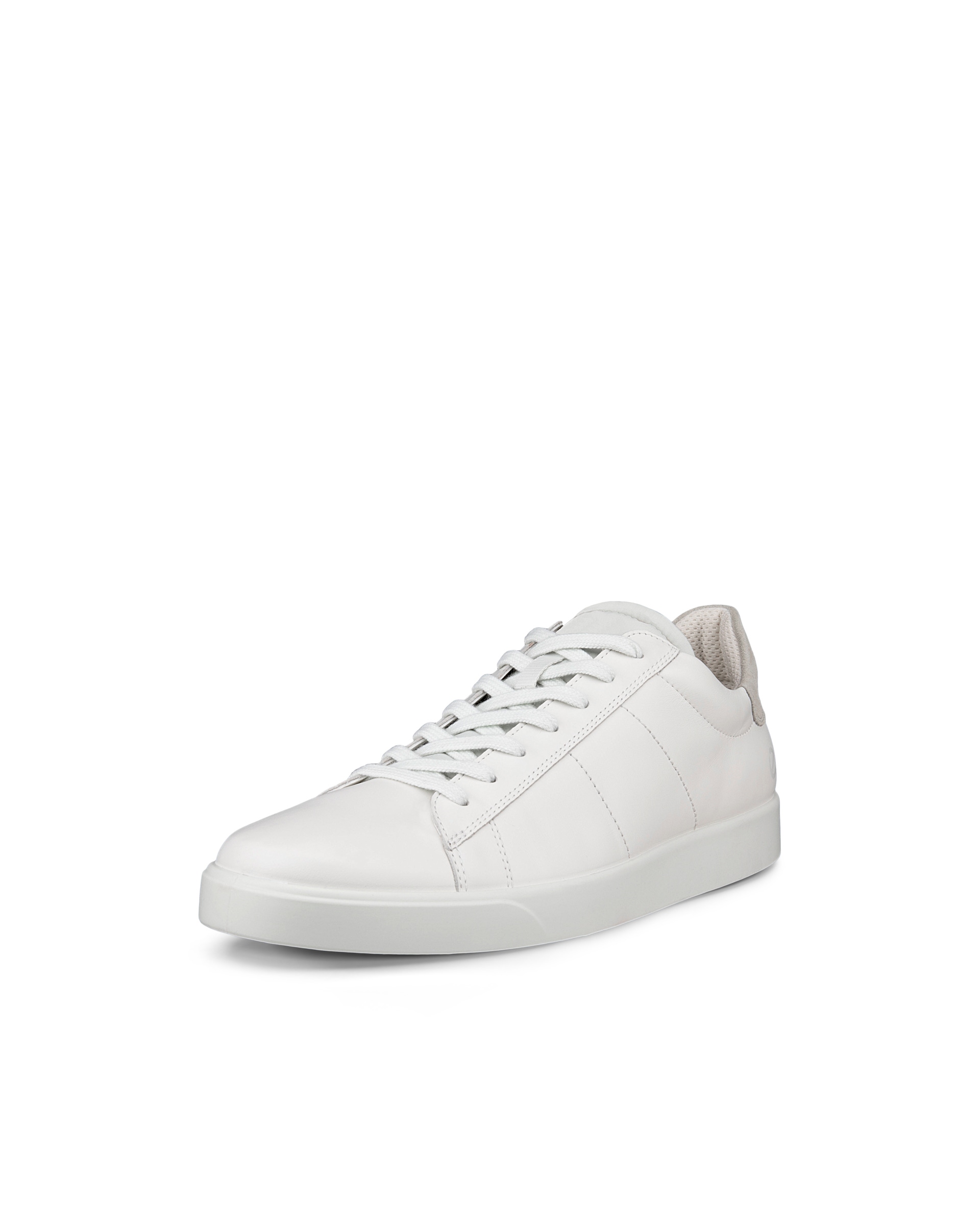 Men's ECCO® Street Lite Leather Sneaker - White - Main