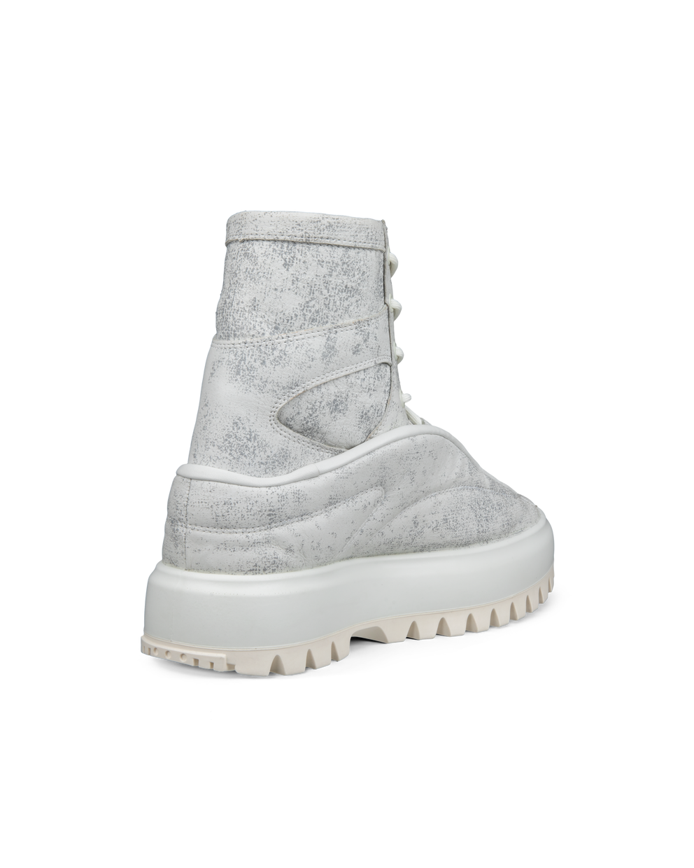 Women's ECCO® Street Ace RAL7000 Leather Mid-Cut Boot - White - Back