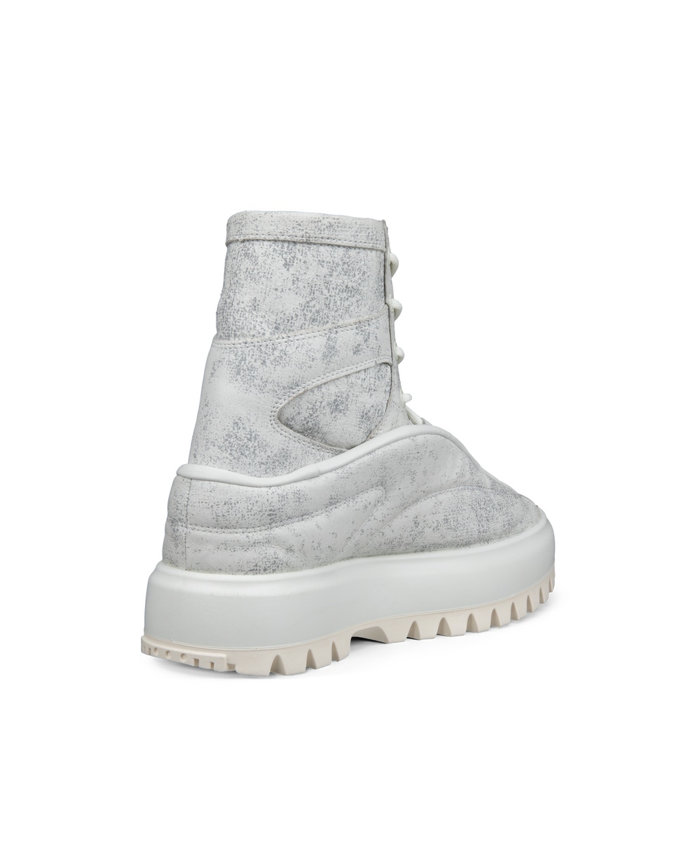 Women's ECCO® Street Ace RAL7000 Leather Mid-Cut Boot - White - Back