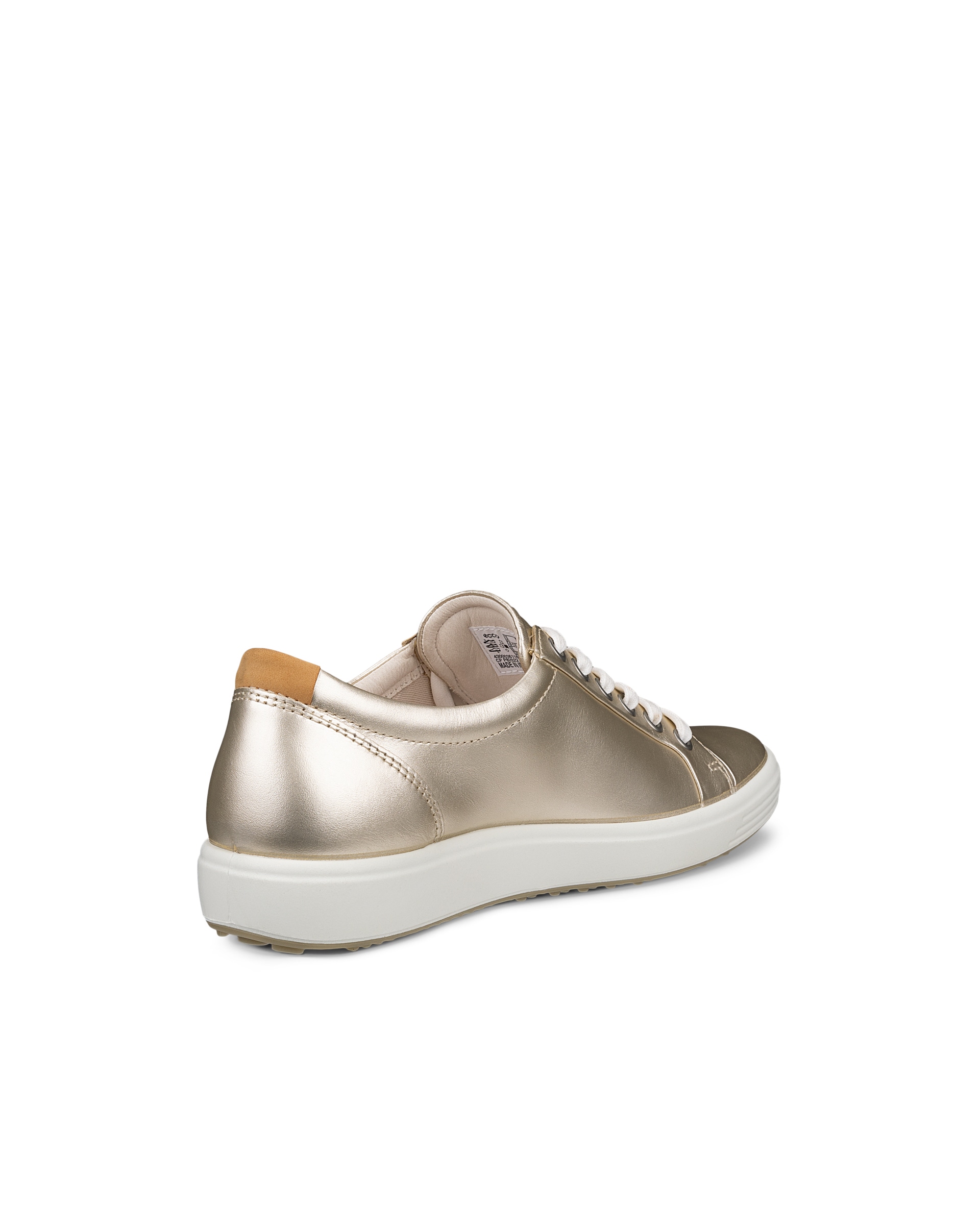 Women's ECCO® Soft 7 Leather Sneaker - Metallics - Back