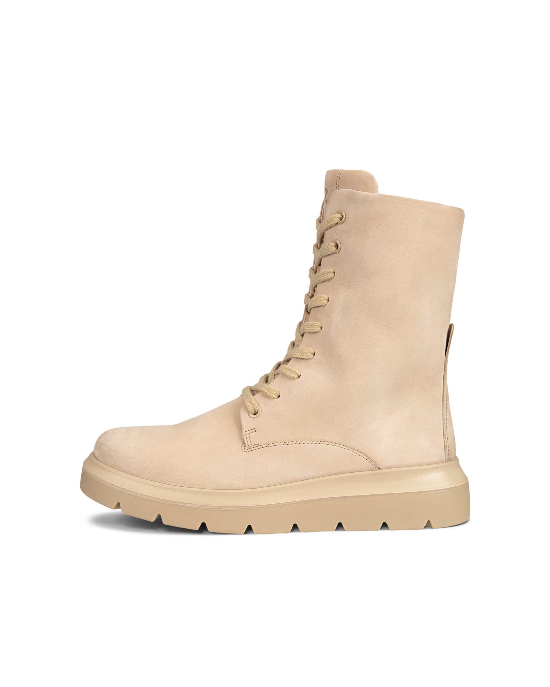 Botas de piel con cordones ECCO® Nouvelle para mujer - Beige - Outside