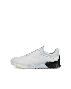 ECCO® Golf S-Three chaussure de golf en cuir Gore-Tex pour homme - Blanc - Outside