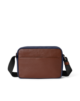 ECCO® East-West Leather Crossbody Bag - Brown - Main