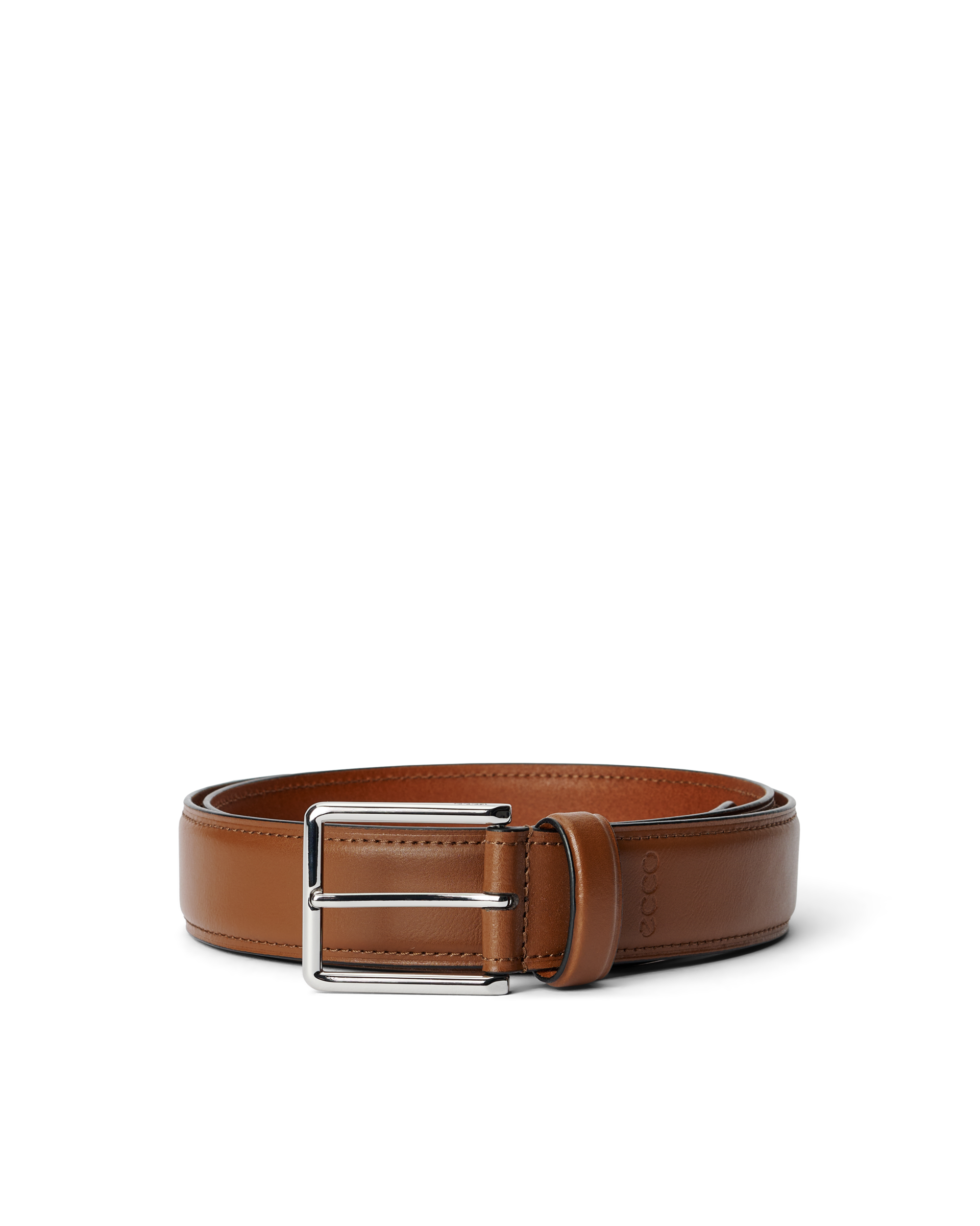 Men's ECCO® Formal Leather Belt - Brown - Main