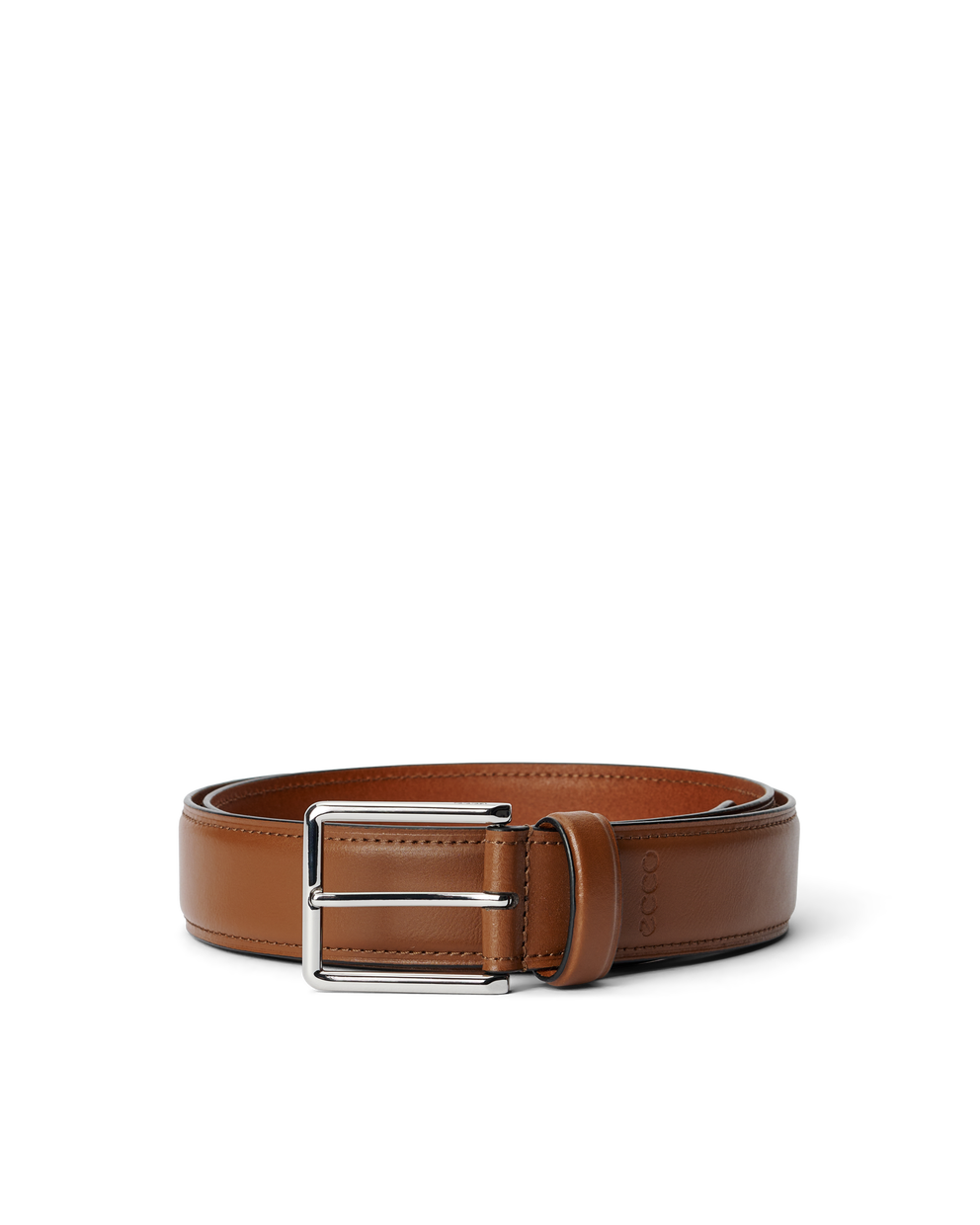 Men's ECCO® Formal Leather Belt - Brown - Main