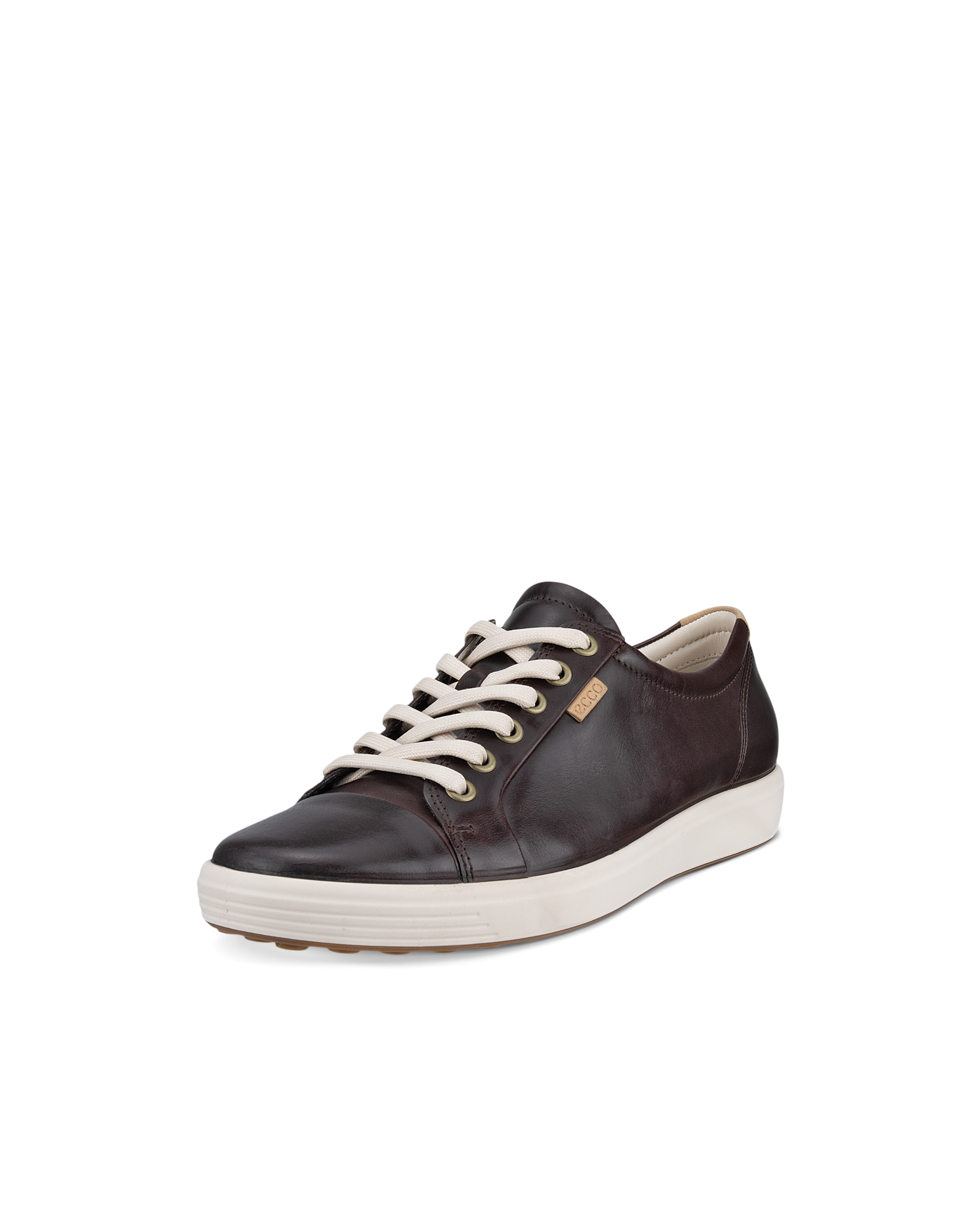 Women's ECCO® Soft 7 Leather Sneaker - Brown - Main