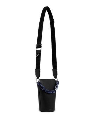 ECCO® Pot Chain Leather Crossbody Bag - Black - Main