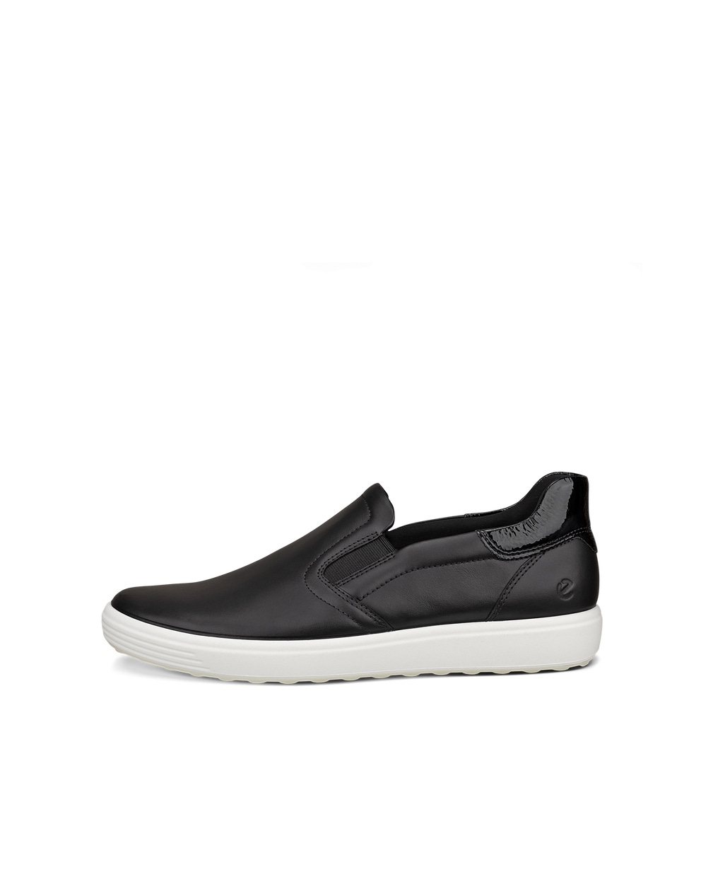 Women's ECCO® Soft 7 Leather Slip-On - Black - Outside