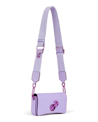 ECCO® Pinch Lock Wave Leather Crossbody Bag - Purple - Main